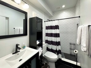 Shower, towels, soap, toilet paper - Newly Furnished 1-BR/1-BA in Atlanta's Virginia Highland Neighborhood (Atlanta)