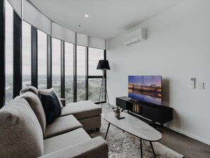 Living room - Panoramic Lake View 2-bed With Pool, (Canberra)