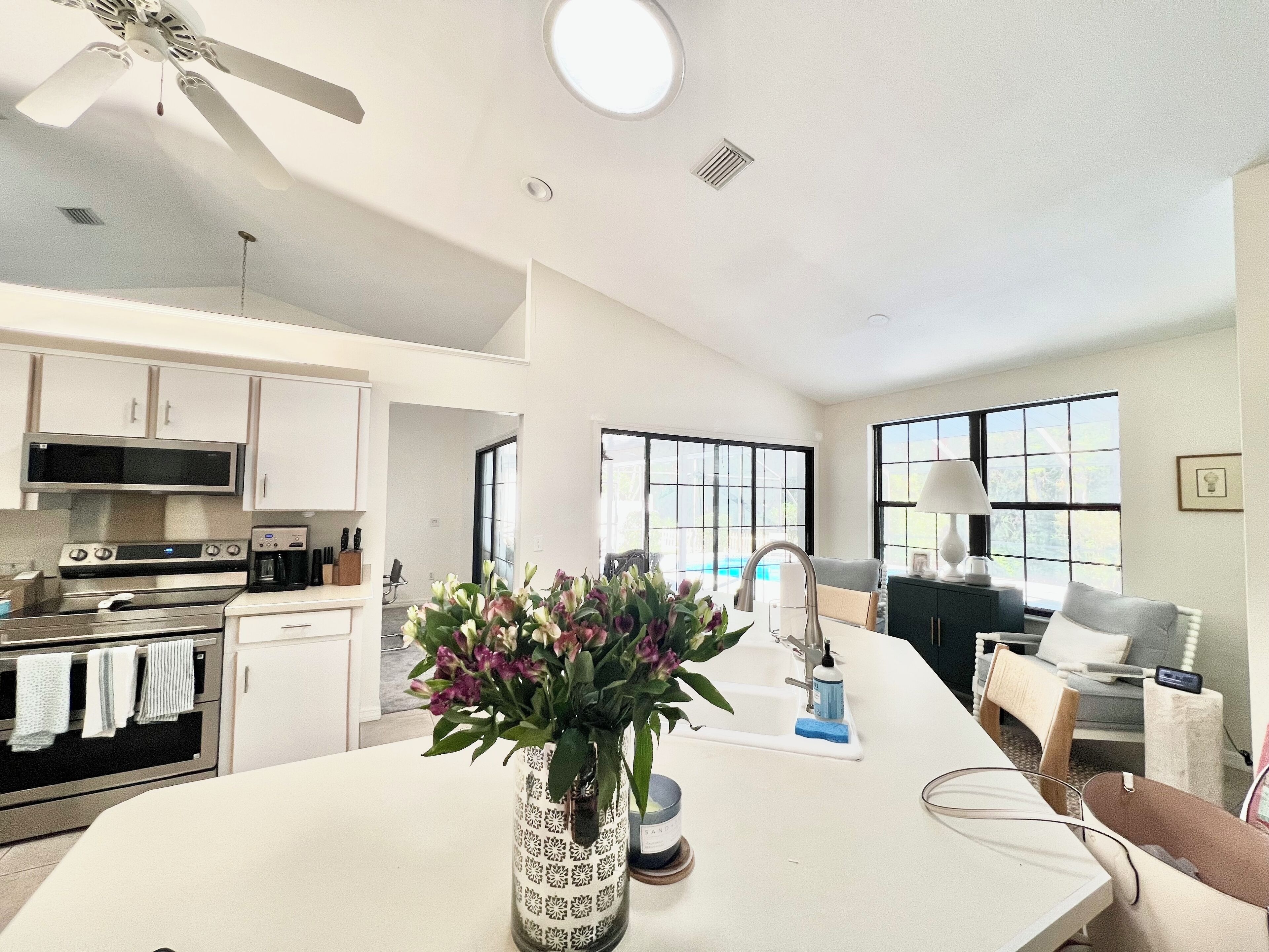 Microwave, oven, stovetop, dishwasher