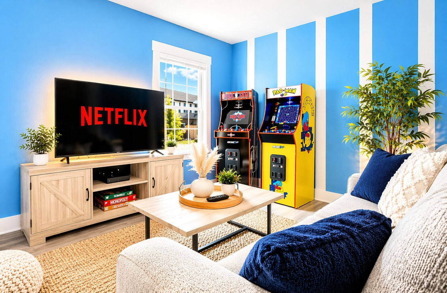 TV connectée, jeux vidéo, baby-foot