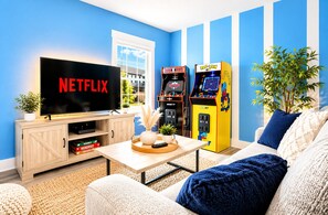 Smart TV, video games, table football