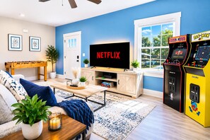 Smart TV, video games, table football