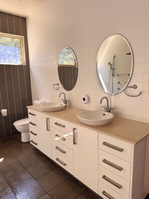 Hårtørrer, bidet, håndklæder, Sæbe