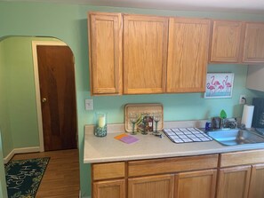 Private kitchen - Beach Side Studio #3 - Pet Friendly, WiFi, Off-Street Parking, Large Smart TV (Norfolk)