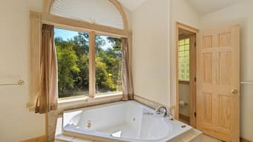 Dusche, Whirlpool, Haartrockner, Handtücher
