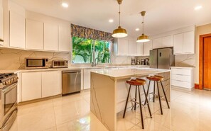 Microwave, oven, stovetop, dishwasher