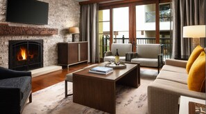 Living area - The Ritz-Carlton, Vail-Charming 2BRM/2.5BATH Mountain Suite With Balcony (Vail)
