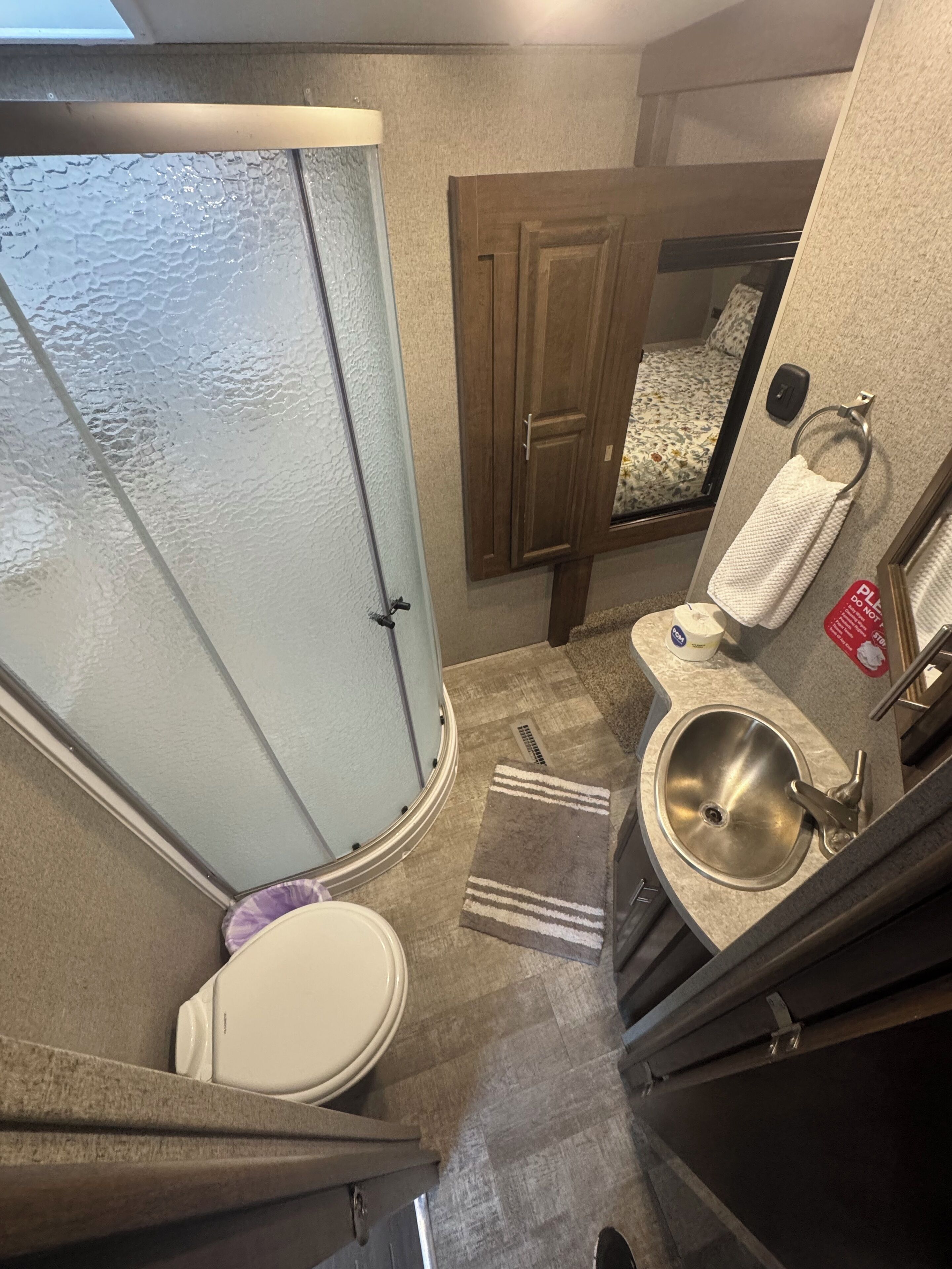 Towels, soap, toilet paper
