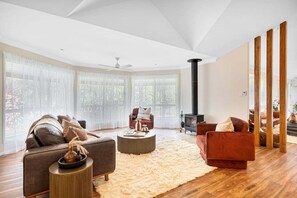 Televisión, chimenea