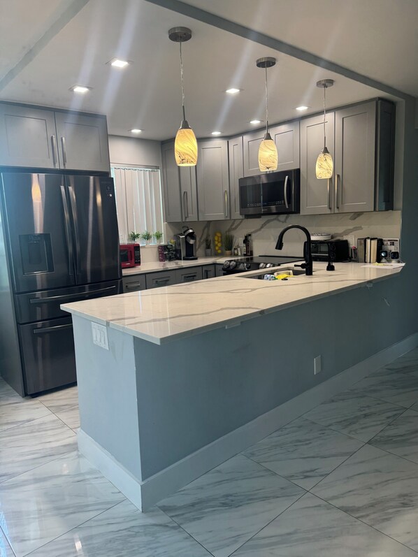 Microwave, oven, stovetop, dishwasher