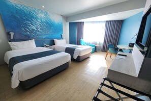 Family Room | In-room safe, desk, blackout curtains, iron/ironing board