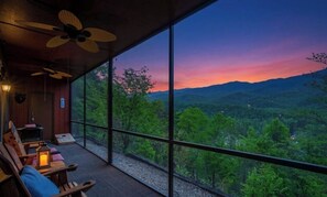 Terrace/patio - Smoky Mountain Condo with Scenic Views, Pool, & Fireplace – 10 Min to Downtown (Gatlinburg)