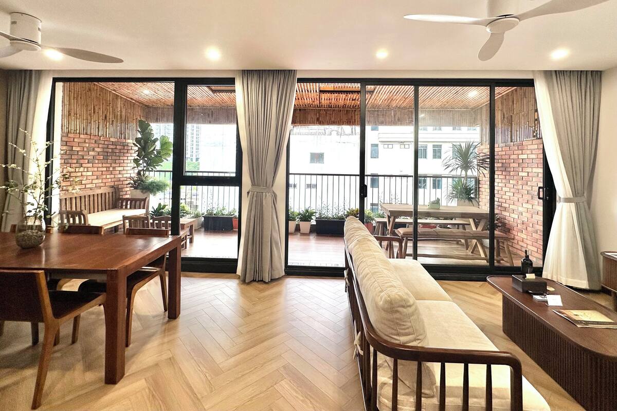 Luksuskattohuoneisto, 2 makuuhuonetta, kaupunkinäköala | Oleskelualue