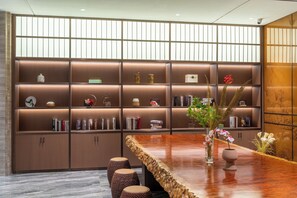 Sittområde i lobbyn