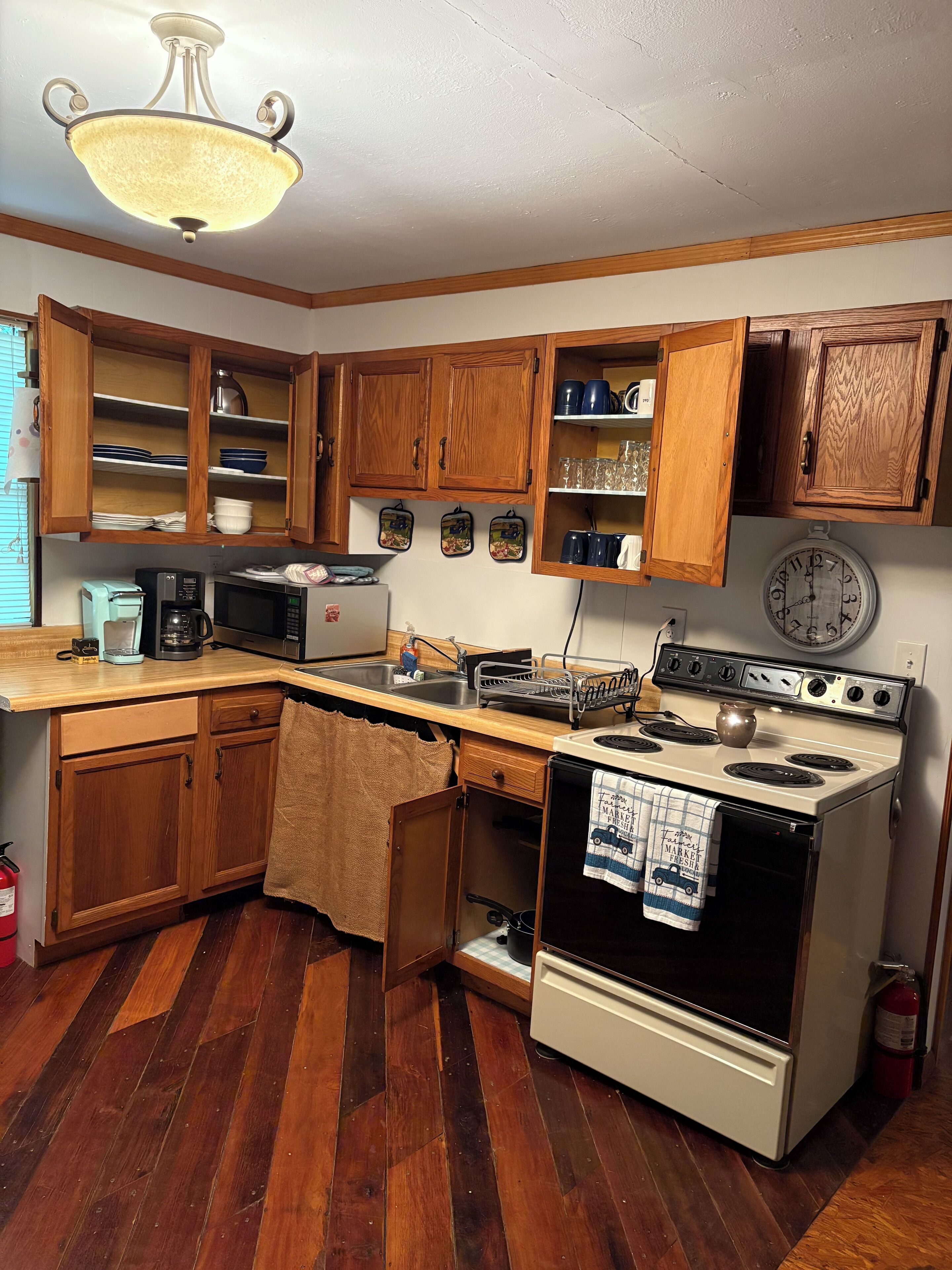 Microwave, oven, stovetop