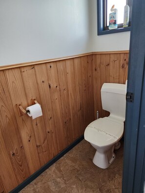 Dusche, Handtücher, Seife, Toilettenpapier