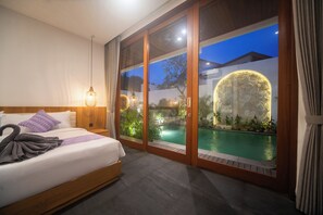 Villa estándar, 2 habitaciones, vista a la alberca | Wifi gratis 