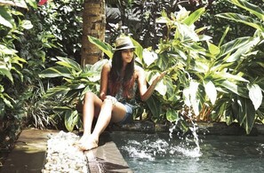 Een seizoensgebonden buitenzwembad