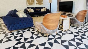 Living area - B Shore by evaddo stays (Vagator)