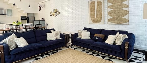 Villa, Balcony, Garden View | Living area