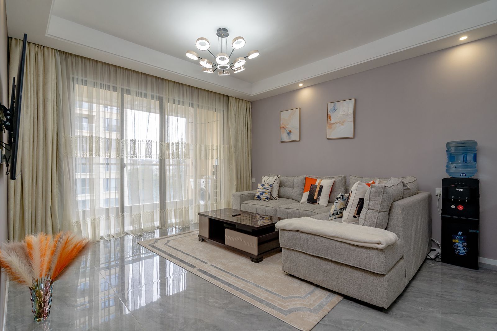 Appartement, 1 kingsize bed, keuken, uitzicht op zwembad | Woonruimte