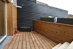 Terrace/patio - Cozy, quiet apartment 200 meters from the sea with garage (Middelkerke)