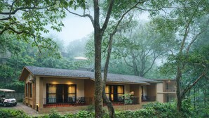 Fern Grove Cottage | In-room safe, desk, laptop workspace, blackout drapes - Nirjhara Coorg  (Somvarpet)