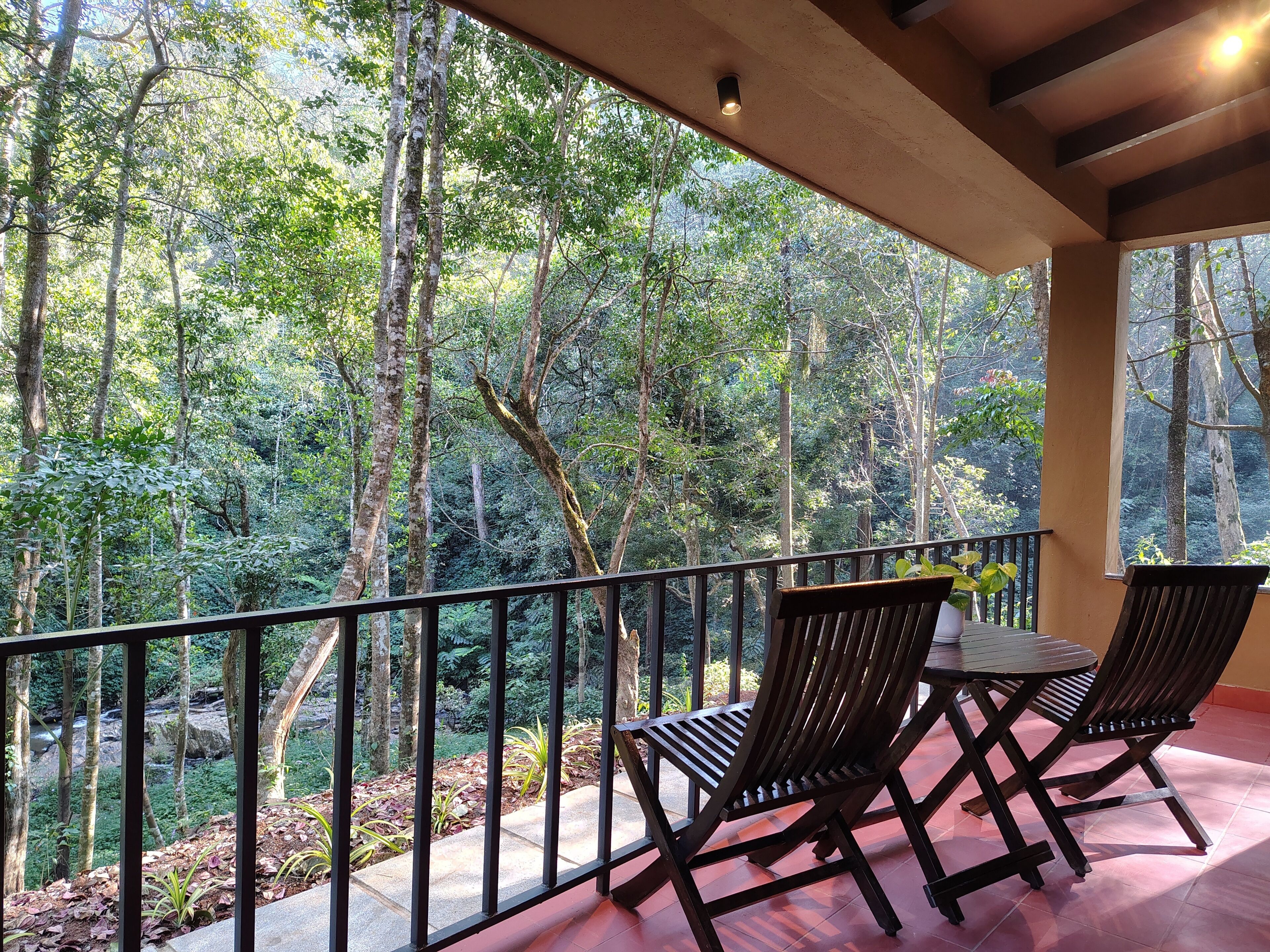 Tranquil Stream Side Cottage | Balcony view