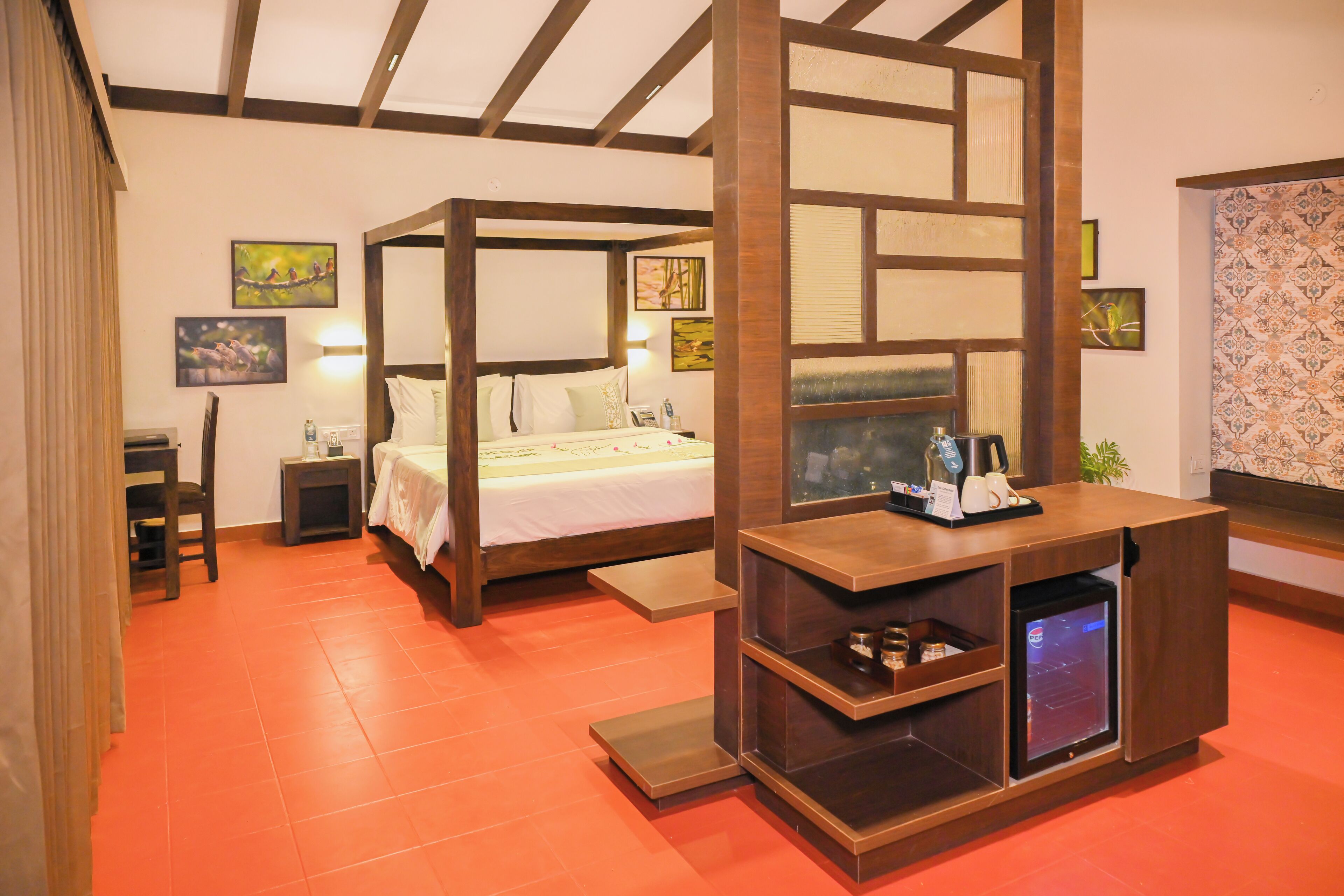 Tranquil Stream Side Cottage | In-room safe, desk, laptop workspace, blackout curtains