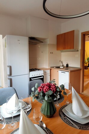 Private kitchen - Cozy 1-bedroom apartment in charming Ljubljana with AC/Gorishka4Two (Ljubljana)
