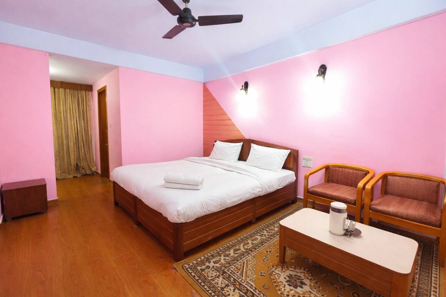 Deluxe Double Room, Multiple Beds | Bathroom | Shower, rainfall showerhead, slippers, towels