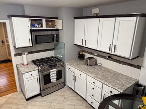 Microwave, oven, stovetop, dishwasher