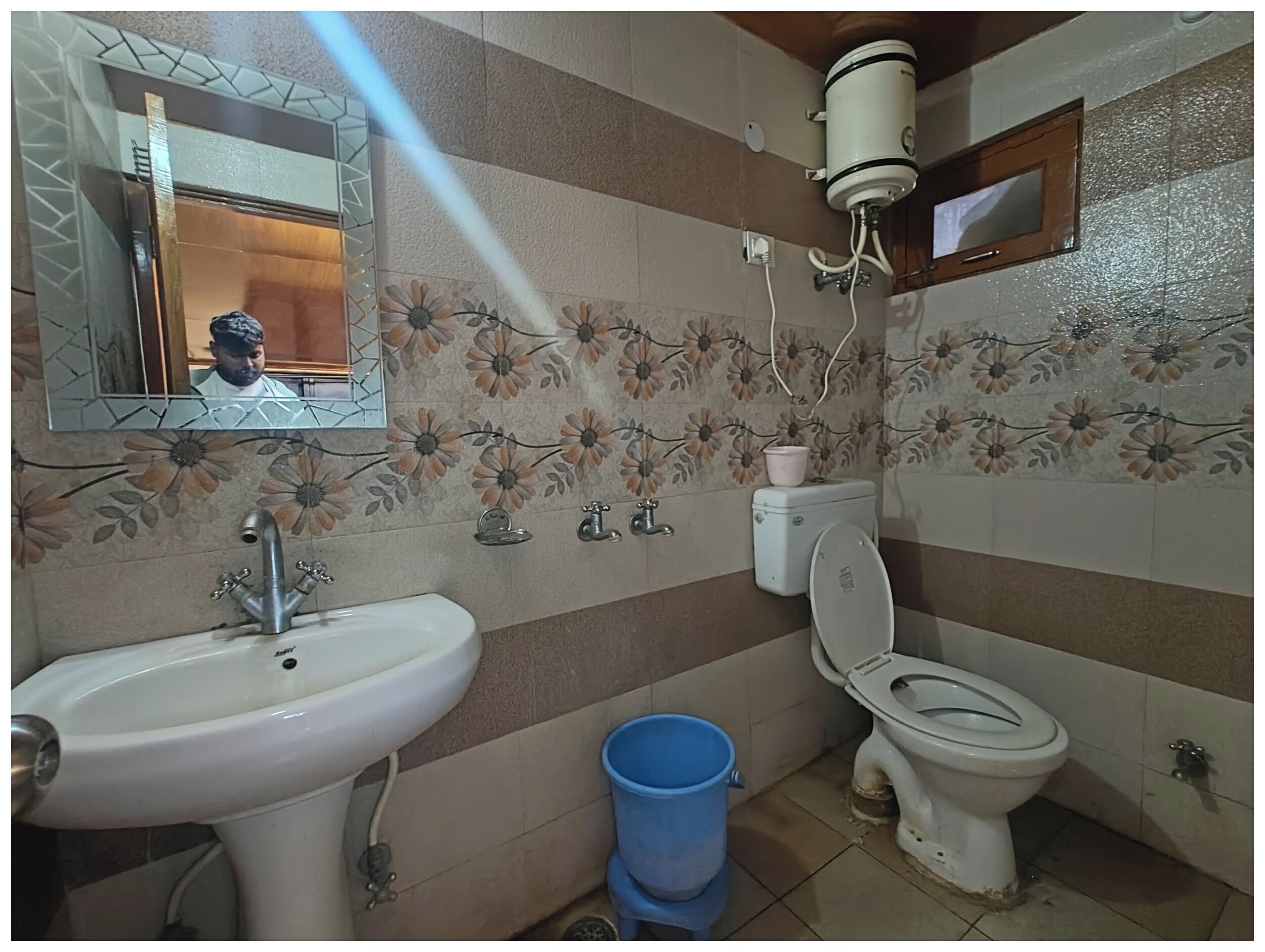 Deluxe Double Room, Multiple Beds | Bathroom | Shower, rainfall showerhead, slippers, towels