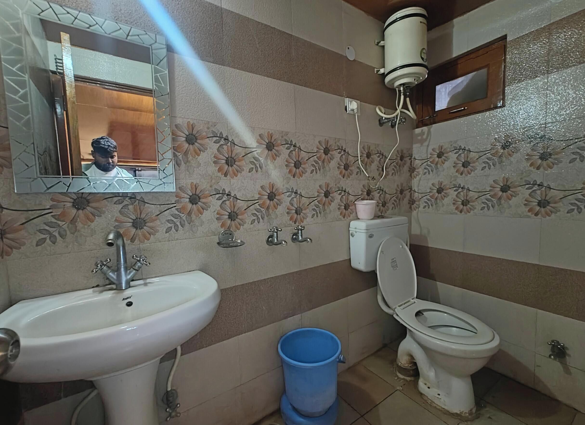 Deluxe Double Room, Multiple Beds | Bathroom | Shower, rainfall showerhead, slippers, towels