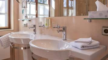 Free toiletries, hair dryer, slippers, towels