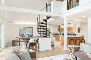 TV, fireplace, offices - Black Berry Cabin 5BR Modern Retreat with Hot Tub (Sevierville)