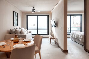 Desk, iron/ironing board, travel crib, WiFi