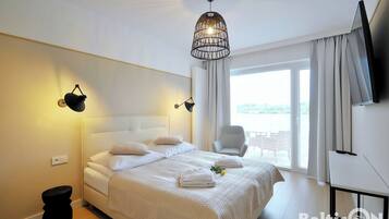 Comfort-Apartment (A115) | Bügeleisen/Bügelbrett, kostenloses WLAN, Bettwäsche