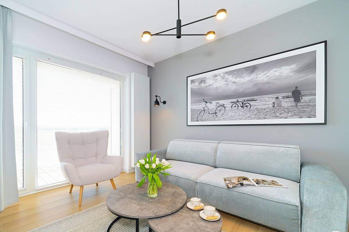 Classic Apartment, Pool View (C310) | Living area | 40-inch Smart TV with digital channels