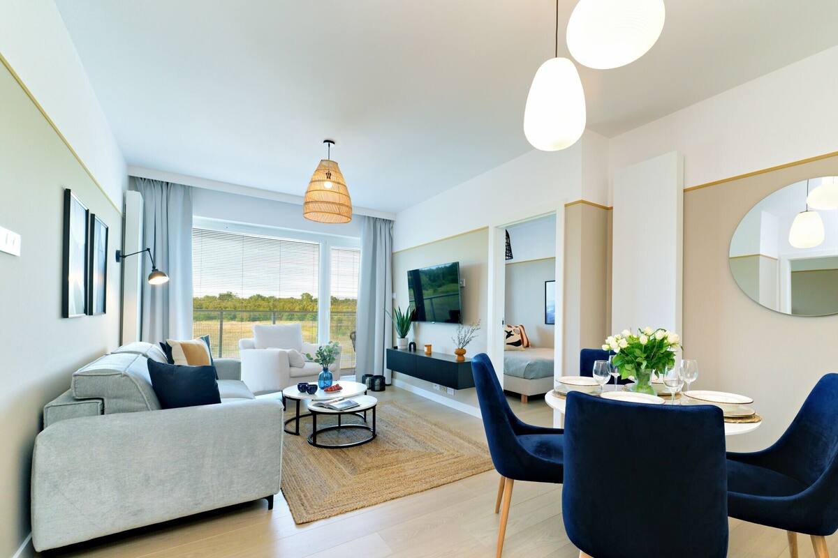 Comfort Apartment (A201) | Living area | 40-inch Smart TV with digital channels