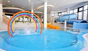 Indoor pool, seasonal outdoor pool