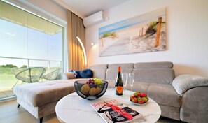 Classic Apartment, Park View (D216) | Living area | 40-inch Smart TV with digital channels