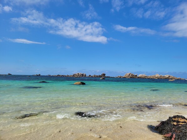 بالقرب من الشاطئ، كراسي للتشمس