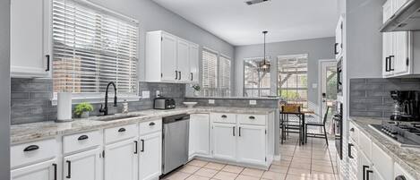 Microwave, oven, stovetop, dishwasher