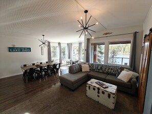 TV, fireplace, DVD player, table football