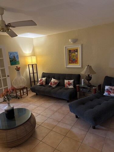 2-bedroom villa 332E on the golf course in marvelous Jolly Harbour AC throughout