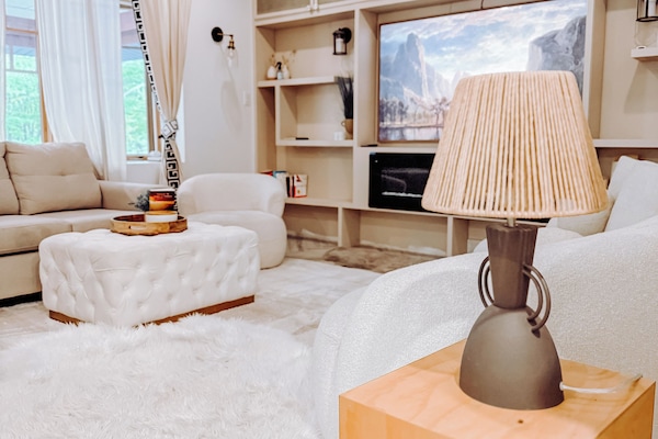 Télévision, cheminée