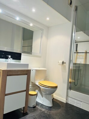 淋浴设施、吹风机、毛巾、卫生纸