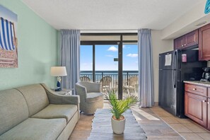 TV - Beachfront Condo with Lazy River (North Myrtle Beach)