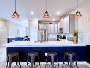 Fridge, microwave, oven, stovetop - Beautiful 8 Bed Home in Champions Gate-303OC (Kissimmee)